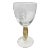 Vintage Modern Kosta Boda Epoque Gold Spiral Stem Anna Ehrner Wine Glass For Sale