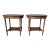 Modern Neoclassical Louis XVI Style Oval Side Tables With Cane Shelves – A Pair For Sale