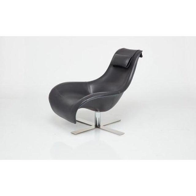 Pair of "Mart" Leather Lounge Chairs Attributed to Antonio Citterio for B&b Italia For Sale - Image 11 of 18