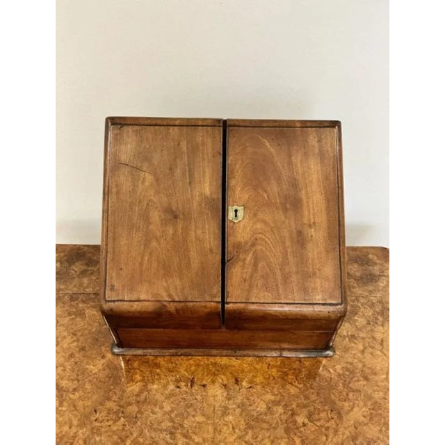Mid 19th Century Victorian Mahogany Stationary Box, 1860s For Sale - Image 5 of 8