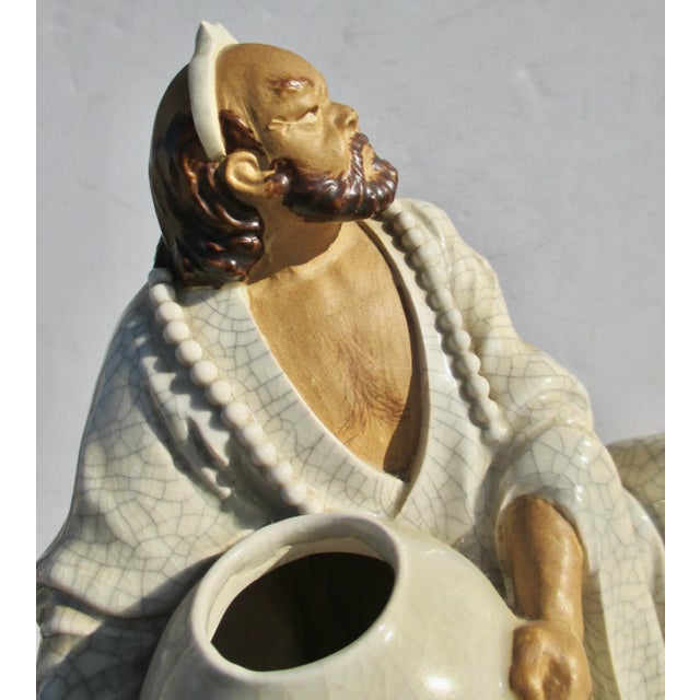 Ceramic Chinese Shiwan Terra Cotta Raku Figure For Sale - Image 7 of 10
