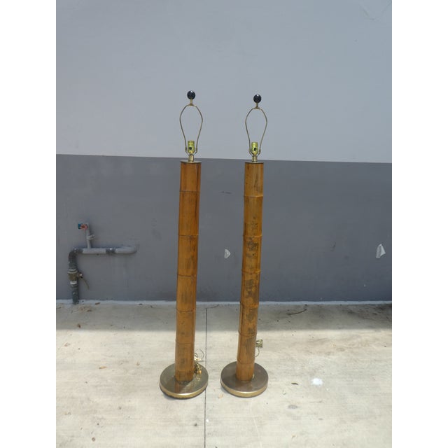 Wallpaper Vintage Brass And Bamboo Beach House Floor Lamps A Pair Chairish Desktop Wallpaper