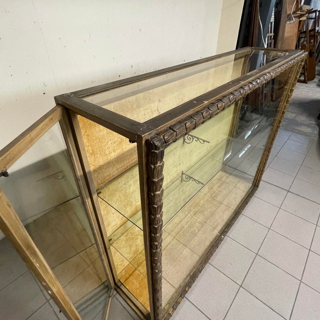 Vintage Display Cabinet with Carved and Gilded Wooden Frame, 1940s For Sale - Image 6 of 18