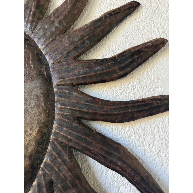 Gray Vintage Brutalist Metal Wall Sculpture, 1950s For Sale - Image 8 of 18