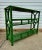 Chinoiserie Mid-Century Green Rattan Etagere Bookcase Console - Newly Painted For Sale - Image 3 of 10