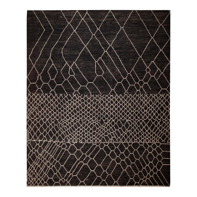 Large Tribal Moroccan Beni Ourain Modern Rug For Sale