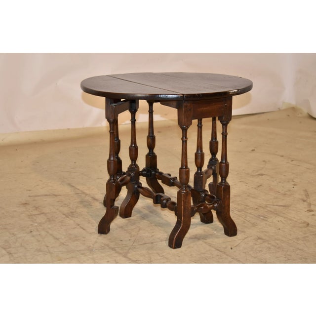 19th Century English Oak Gate Leg Table For Sale In Greensboro - Image 6 of 8