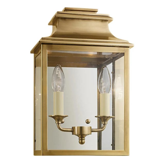 Antique Brass Wall Light For Sale - Image 4 of 4