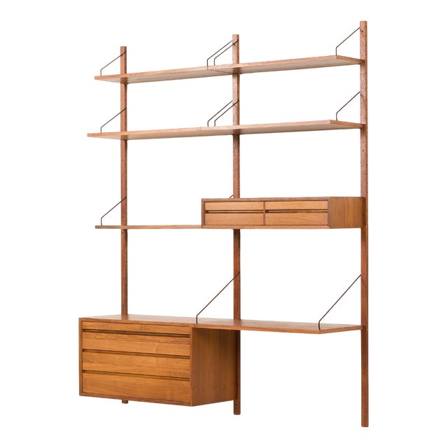 Walnut Home Office Shelving Unit by Poul Cadovius for Cado, Denmark, 1960s For Sale