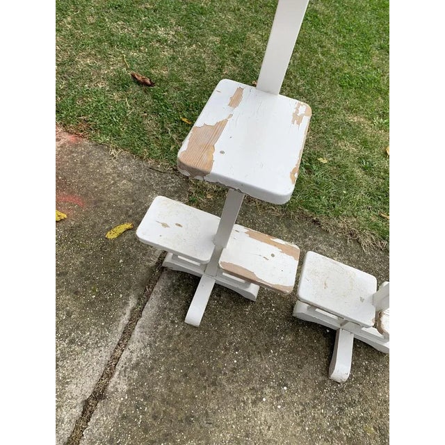 Art deco White plant holders Original, cleaned condition with patina.