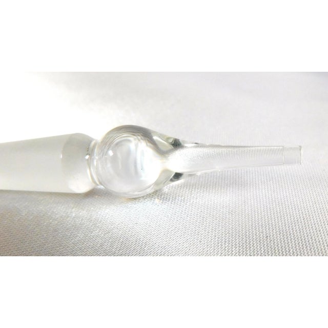 Glass 1970s Signed Rose Tree Blue Art Glass Perfume Bottle For Sale - Image 7 of 8