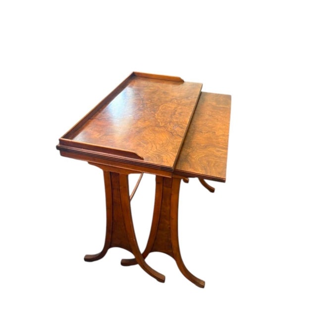 Add a touch of classic sophistication to your interior with this exceptional set of two vintage Edwardian-style nesting...