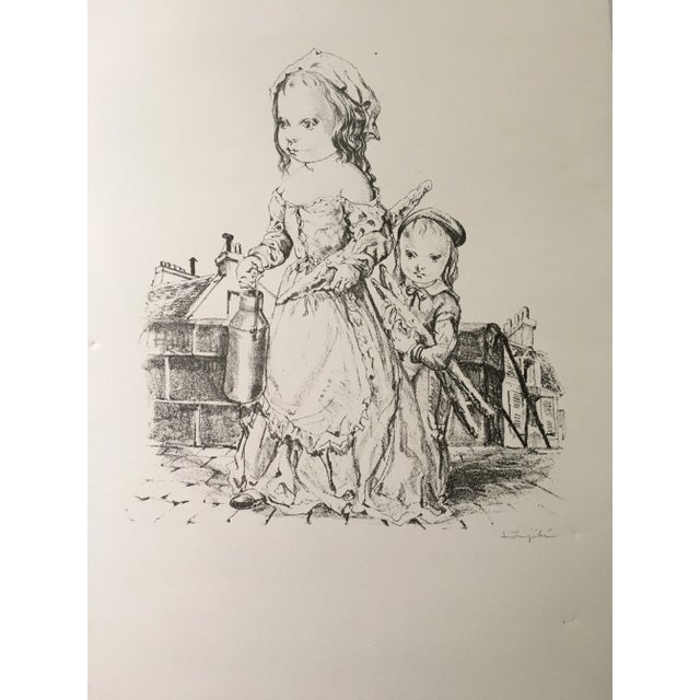 This litho is signed in pencil by Fougita. Dating from the 70’s it is in very good condition. Tsuguharu was an artist of...