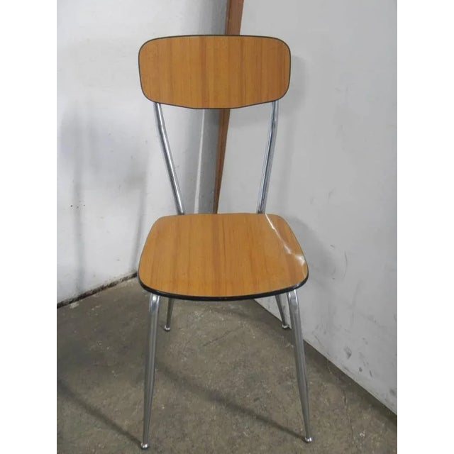Black Brown Chairs in Formica, 1950s, Set of 4 For Sale - Image 8 of 9