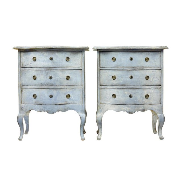 Gray Swedish Painted Commodes, 1880, Set of 2 For Sale - Image 8 of 8