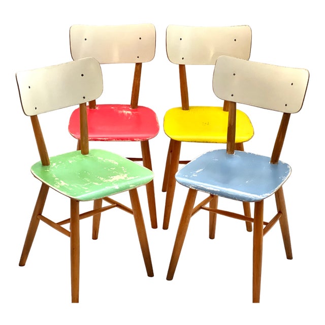 Dining Chairs from Ton, 1960s, Set of 4 For Sale