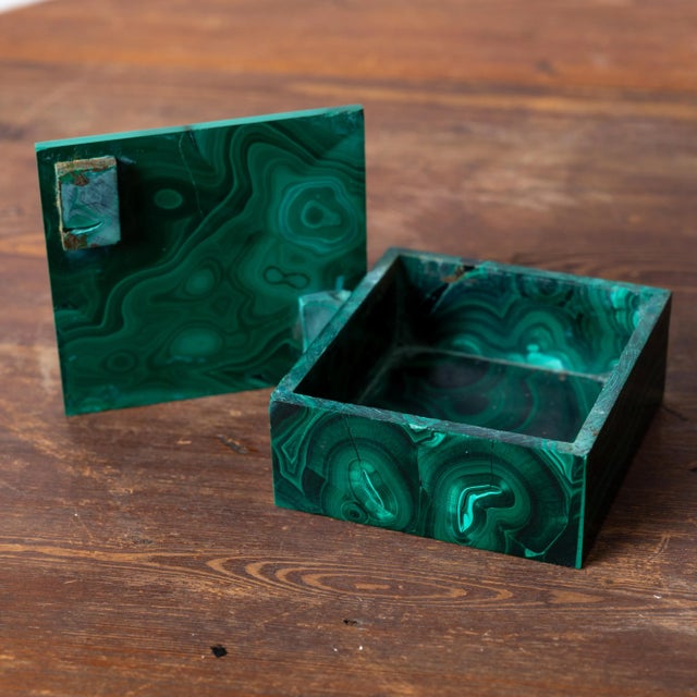 Mid-Century Modern Malachite Box For Sale - Image 3 of 5