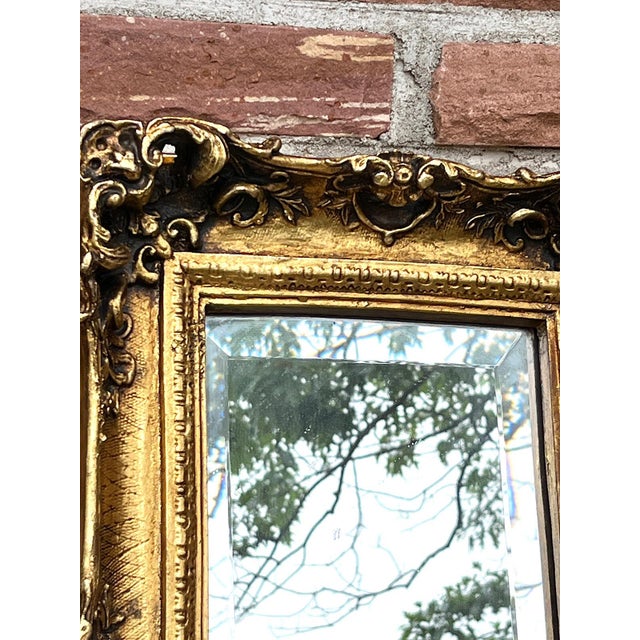 Wood Vintage Baroque Style Putti Mirror, 1940s For Sale - Image 7 of 9