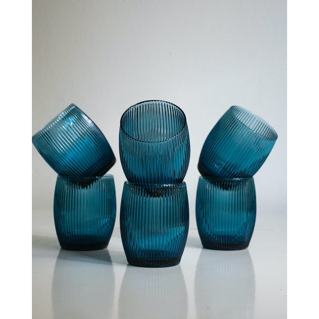 Contemporary Italian Modern Drinking Glasses by La Vetreria for Ivv Florence, Set of 6 For Sale - Image 3 of 9