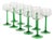 Vintage Alsace Wine Glasses with Green Stems from Luminarc, 1970s, Set of 10 For Sale