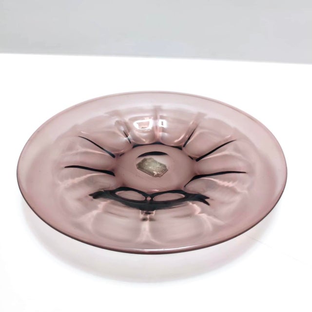 Pink Rose Ribbed Murano Glass Vide-Poche by Vittorio Zecchin, 1920s For Sale - Image 8 of 8