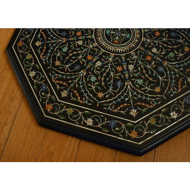 1980s Vintage Pietra Dura Octagonal Marble Table Top For Sale - Image 10 of 12