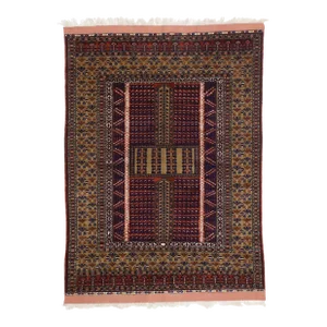 Vintage Turkoman Afghan Rug - 03'11 X 05'04