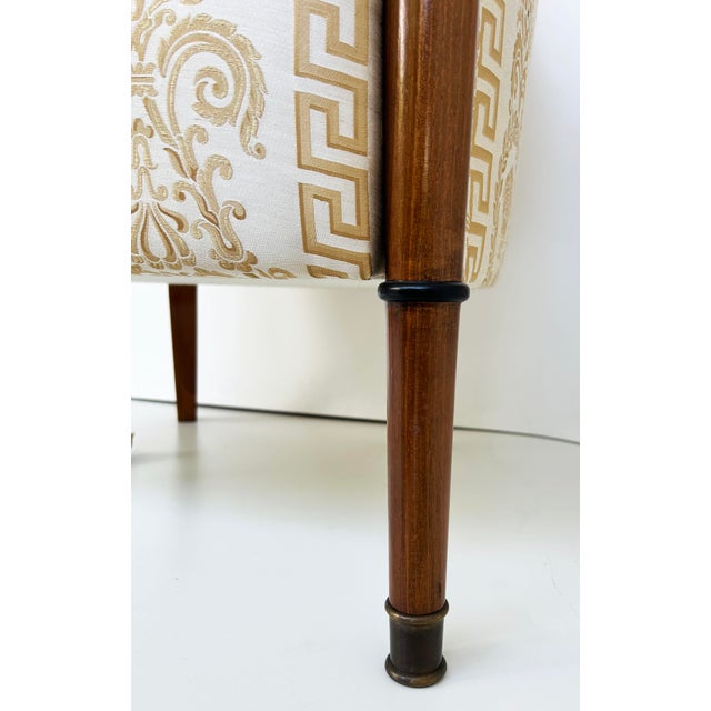 "Elena" Italianate Biedermeier-Style Chair by Gianni Versace Home With Medusa For Sale - Image 9 of 12