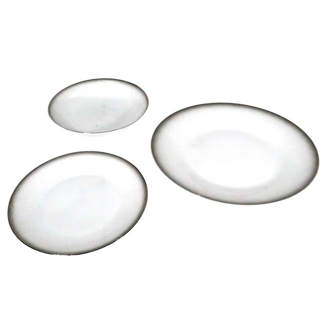 Rosenthal Mid 20th Century Service for 8 Rosenthal Evensong Mid Century Evensong Silver Rom Fine China For Sale - Image 4 of 18