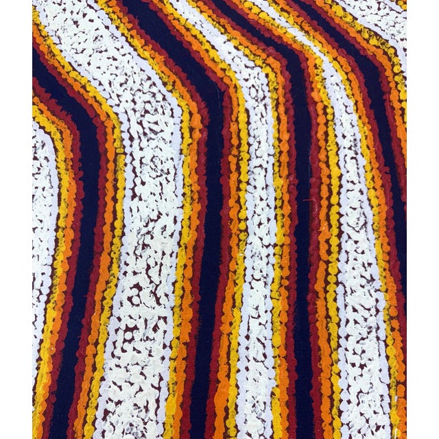 Early 21st Century Large Abstract Dreamtime Aboriginal Painting by Eileen Napatjarri For Sale - Image 4 of 12