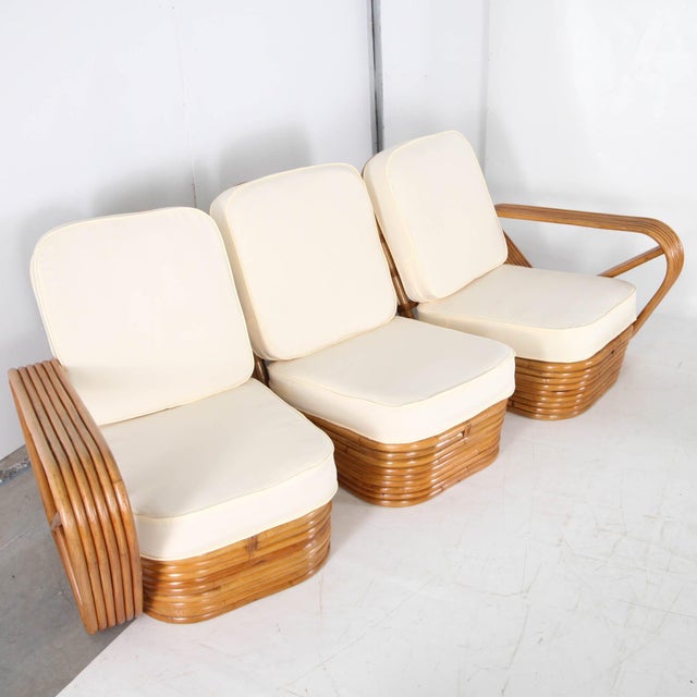 Rattan Living Room by Paul Frankl, 1970s, Set of 4 For Sale - Image 10 of 18