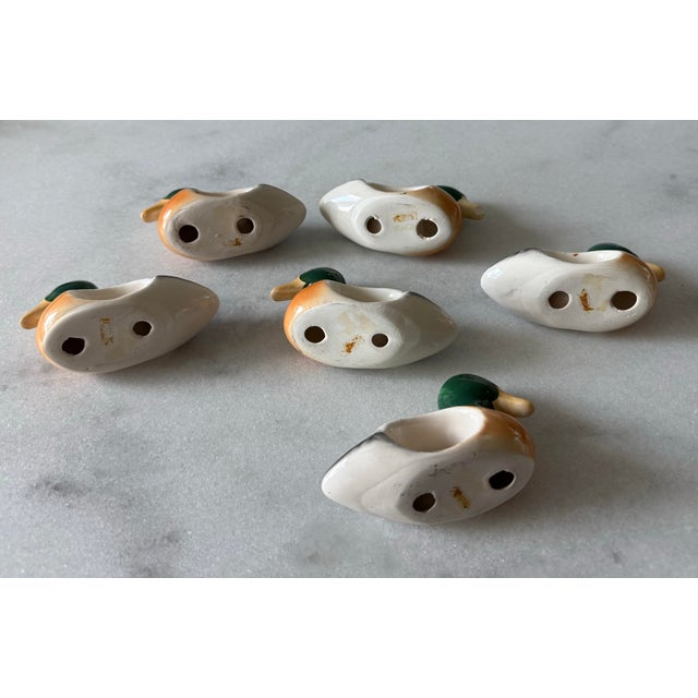 Vintage Mallard Duck Ceramic Napkin Rings - Set of 6 For Sale - Image 9 of 10