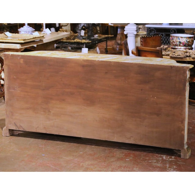Early 20th C. Venetian Painted Sideboard With Faux Marble Top and Floral Panels For Sale - Image 18 of 18