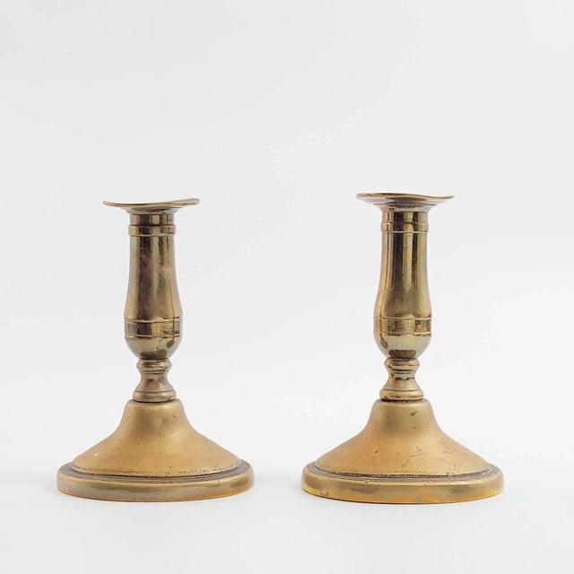 Metal Circa 18th Century Dutch Candlesticks, a Pair For Sale - Image 7 of 7