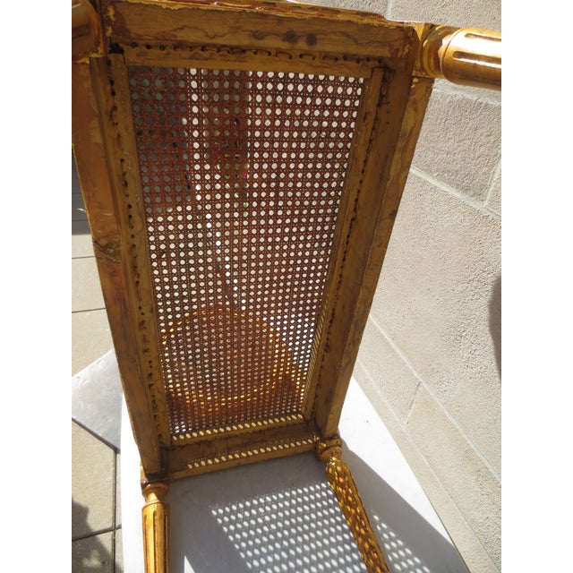 Napoleon III Gilt and Caned Piano Bench For Sale In New York - Image 6 of 11