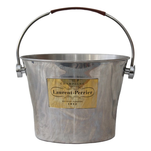 Large Metal Champagne Wine Bucket with Handle For Sale