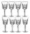 Lenox Crystal Wine Glasses Charleston Pattern - Set of 8 For Sale