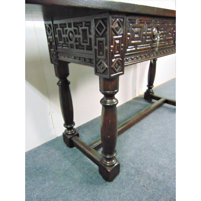 Brown Collection Reproductions William & Mary Cherry Carved Console Table For Sale - Image 8 of 11