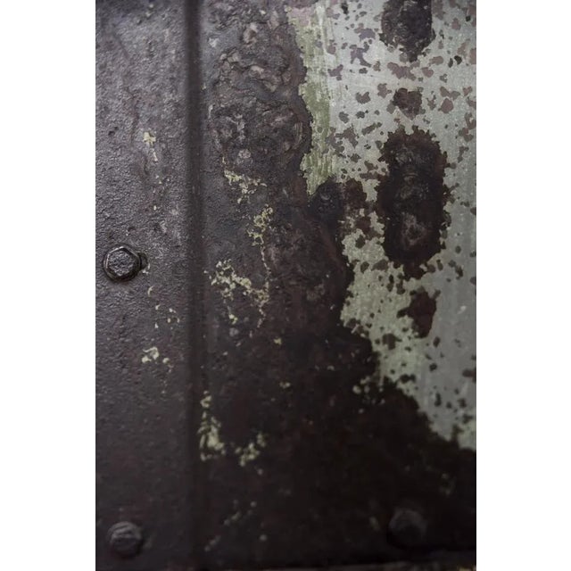 Vintage Raw Industrial Metal Factory Cabinet with Shelves, 1950s For Sale - Image 6 of 18