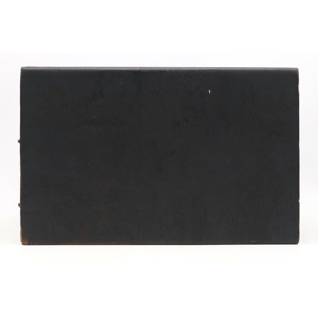 Wood Vintage Four Drawer Tabletop Oak Card File For Sale - Image 7 of 8