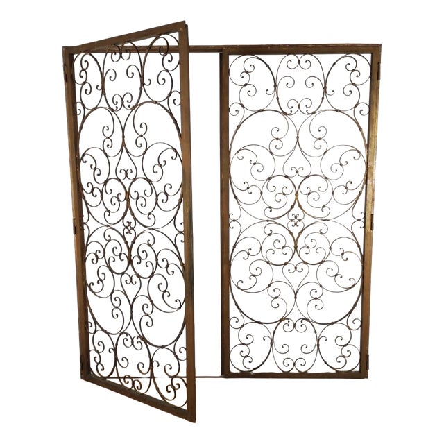 Wrought Iron Partition Gate, Italy, 1950s For Sale