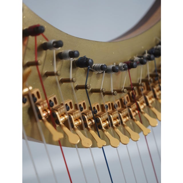 Studio Crafted Walnut Celtic Lever Harp For Sale - Image 9 of 17