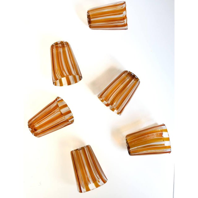 Italian Murano Cocktail Glasses in the style of Gio Ponti, 2004, Set of 6 For Sale - Image 11 of 18