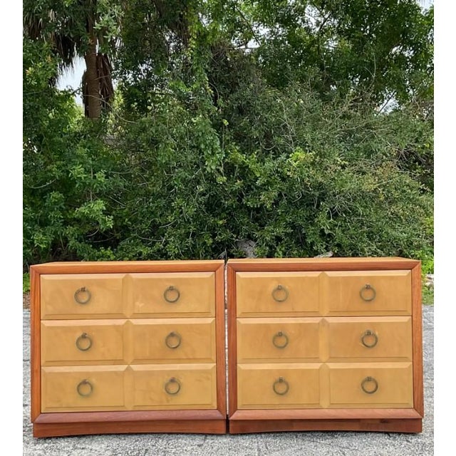 Chocolate Vintage Robsjohn Gibbings for Widdicomb Chest of Drawers - A Pair For Sale - Image 8 of 8