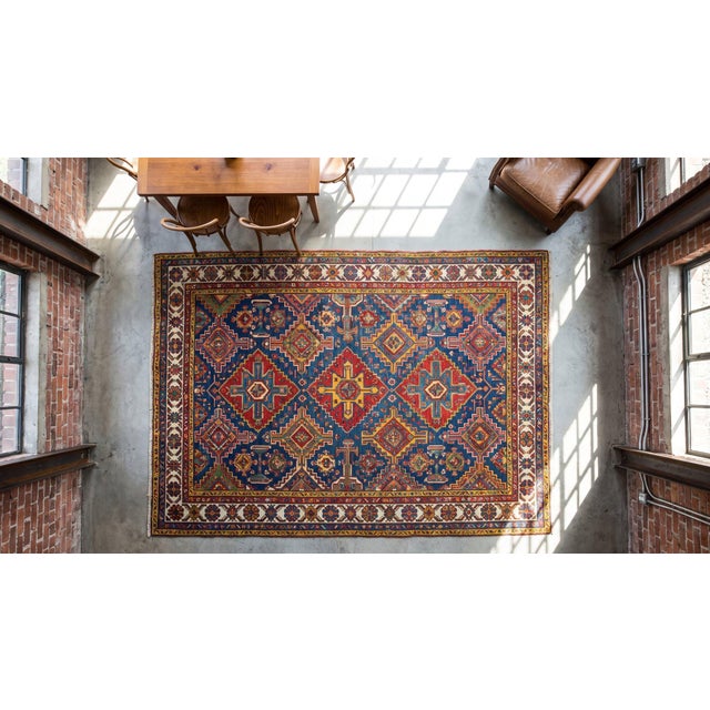 Red 1930s Multicolored Abstract Folk Art Antique American Hooked Rug 2'10" X 6'6". Handknotted Wool Carpet For Sale - Image 8 of 8
