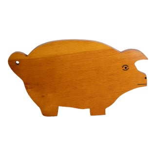 1970s Pig Cutting Board American Folk Art For Sale