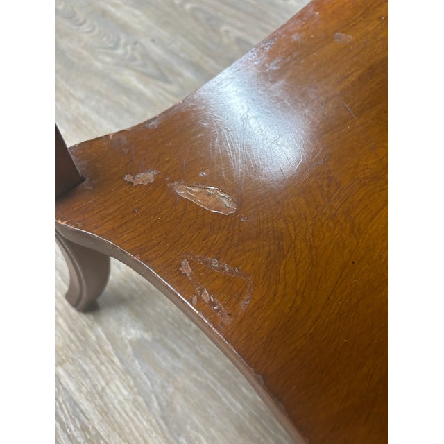 Vintage Townsend Mfg. Co. Tooled Leather Top Mahogany End Table For Sale - Image 17 of 18