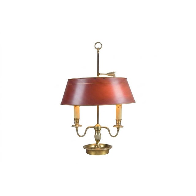 French Bouillotte Brass Two-Light Table Lamp, 1920s For Sale - Image 15 of 15