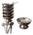 Vintage French Bistro Style Stainless Steel Ice Cream Bowls and Spoons from Jean Couzon, 1970s, Set of 12 For Sale