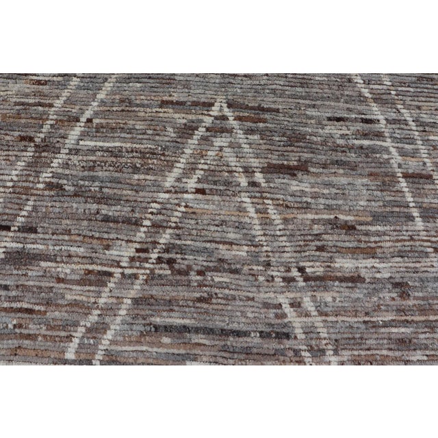 Large Moroccan Style Modern Rug in Diamond Design by Keivan Woven Arts For Sale In Atlanta - Image 6 of 12